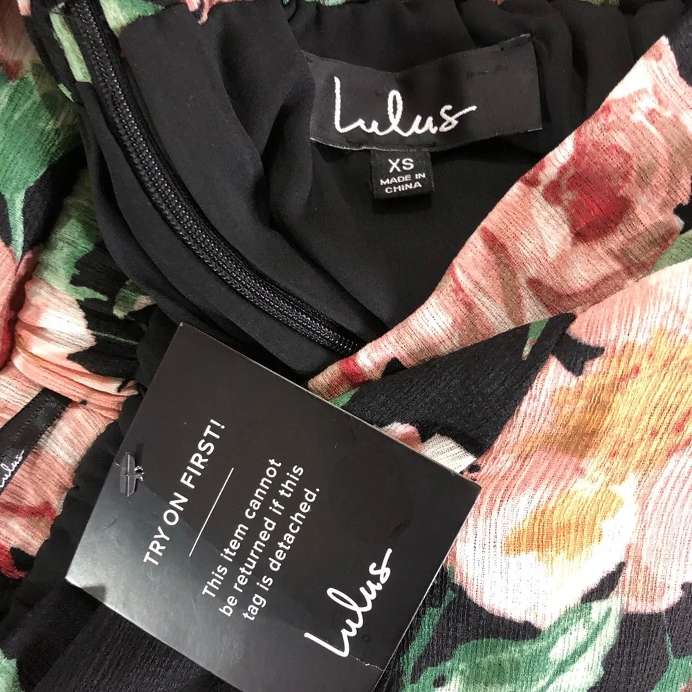 Lulu’s Floral Maxi Skirt NWT Roses * - Picture 6 of 7